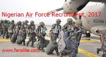 Nigerian Air Force Recruitment BMTC 2017 | www.careers.nigerianairforce.gov.ng/