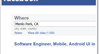 Facebook Job: Facebook Software Engineer, Mobile, Android UI