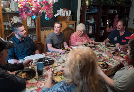 Mark Zuckerberg Surprises Ohio Family, Dines with Moore