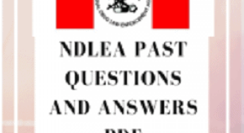 NDLEA Recruitment Past Questions 2020 and Answers PDF Download