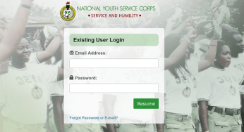 NYSC Login Dashboard – My NYSC Dashboard portal.nysc.org.ng