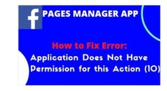 How To Fix Application Does Not Have Permission For This Action In Facebook Page Manager