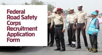 Federal Road Safety Recruitment Application Form – How To Apply