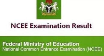 NCEE Result 2020 Official Checking Portal www.ncee.neco.gov.ng/result