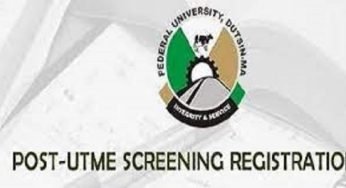 FUDMA Post UTME Form – Screening Application Update