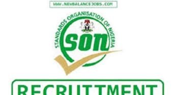 SON Recruitment son.gov.ng Application Portal Update