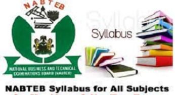 NABTEB Syllabus Download for All Subjects | May/June and Nov/Dec