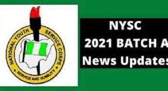 NYSC Orientation Course 2021 Batch ‘A’ Stream 1 Date