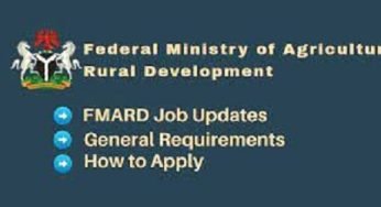 FMARD Recruitment – Application Portal www.fmard.gov.ng