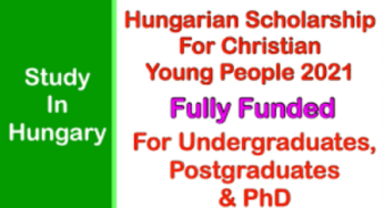 Christian Young Scholarship Hungary | Application Requirement and Procedures
