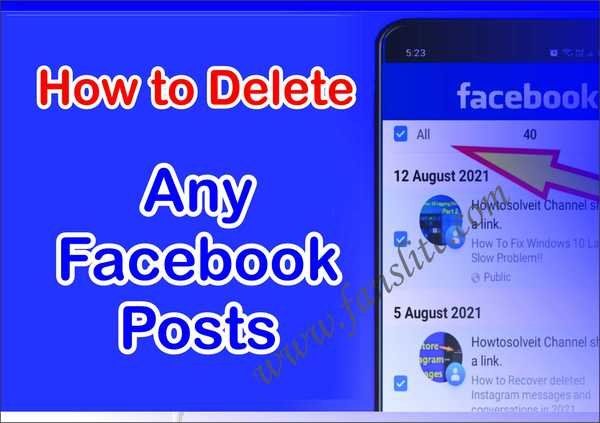 How to Delete Any Facebook Posts - How do I Remove Posts