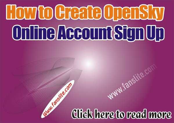 How to Create OpenSky Online Account Sign Up